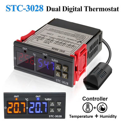STC-3028 AC 220V DC 12V-24V Vochtigheidstemperatuurregelaar Dual Power Monitoring-apparaat