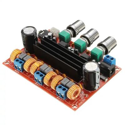 2.1-kanaals digitale versterkerkaart met TPA3116D2-chip, 50Wx2 uitgang en 12V-24V-voeding