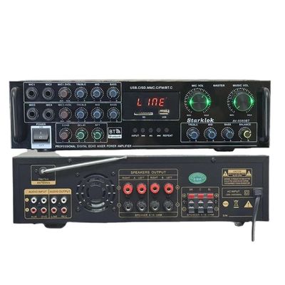 AV-6080BT 1000W 7-kanaals vaste impedantieversterker Huis Auto Metalen Receivers USB Flash SD Card BT Wireless Player Global