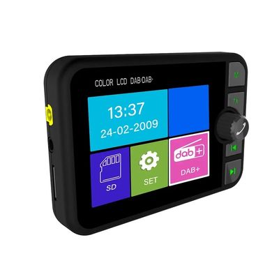 2,4-inch Kleuren LCD DAB/DAB+ Radio Ontvanger BT Draadloos Compatibel MP3-speler FM Auto Digitaal Signaal Uitzending voor 1 Jaar