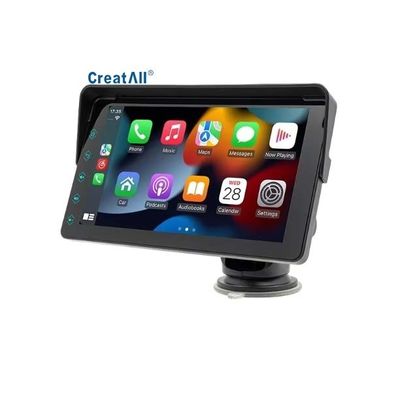 Creatall 7-inch draagbare auto MP5 draadloze CarPlay voor Bluetooth FM-zender HD achteruitkijkcamera Dashboard plaatsing 1 jaar