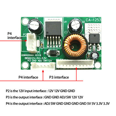 CA-1253 12V aan 5V aan 3.3V-de module BENQ van de voltageomzetting met de module van de de raadsvoeding van de lijnbenq macht