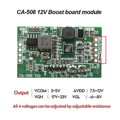 De ca-508 12v-de modulelcd van de Verhogingsraad LEIDENE regelbare raad VGL VGH VCOM.AVDD 4 van TCON