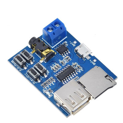 MP3-decoderbord met 2W monoversterker TF-kaart en U-schijfspelmodus voor 3,7V Lithiumbatterij Audio Player-module