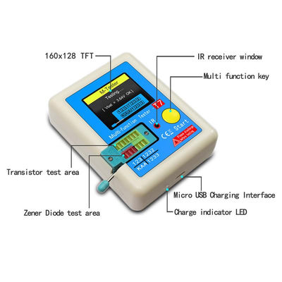 Multifunktioneel TFT-testergereedschap Diodecondensator Multimeter 25pF-100mF Bereik