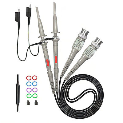van het het Meetapparaathulpmiddel van 1pcs 2pcs P6100 BNC van de de Oscilloscoopsonde de Uitrustings100mhz 1X 10X Klem