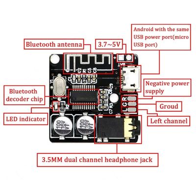 CA-6965-B 4.1 5.0 MP3 Lossless Decoder Board Bluetooth Audio Module Draadloos ontvangersysteem