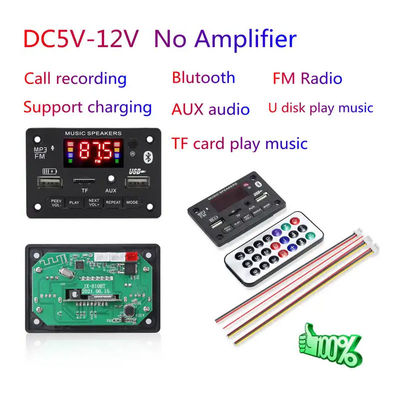 6V 12V Bluetooth 5,0 van de de Raadsmodule van Mp3 de Decoderende Draadloze Auto USB