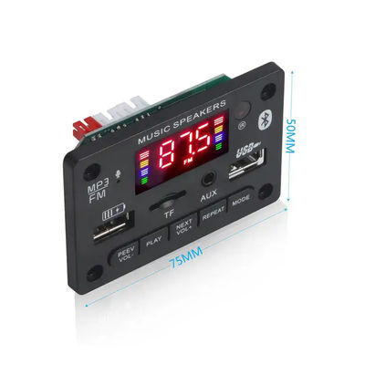 6V 12V Bluetooth 5,0 van de de Raadsmodule van Mp3 de Decoderende Draadloze Auto USB