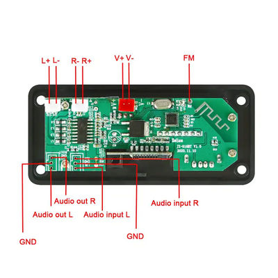 2x25W 50W MP3-speler Bluetooth-audiomodulekaart Afstandsbediening Draadloos geluidssysteem