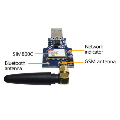 De Draadloze Wifi Module Usb van SIM800 SIM800C aan Gsm de Bandgsm GPRS van de Modulevierling