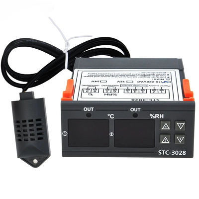 STC-3028 AC 220V DC 12V-24V Vochtigheidstemperatuurregelaar Dual Power Monitoring-apparaat
