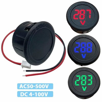 Digitale de Ampèremetervoltmeter Twee van gelijkstroom 4-100V AC 50-500V Draad Automobiel