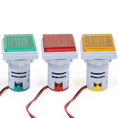 Vierkante LEIDEN Digitale Voltmeter en Ampèremeter110v 220V Voltagestroom