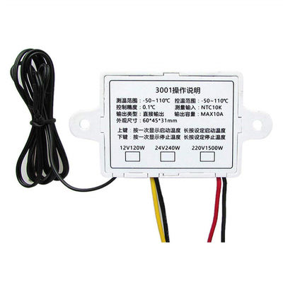 NTC10K het Controlemechanisme 10A 12V 24V 110V~220V van de digitale Vertoningstemperatuur