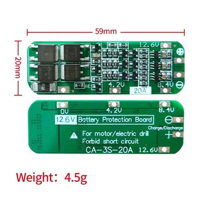 CA-3S-20A-E 11.1V 12V 12.6V BMS Batterijbeschermingsbord Lithium 3s BMS-module