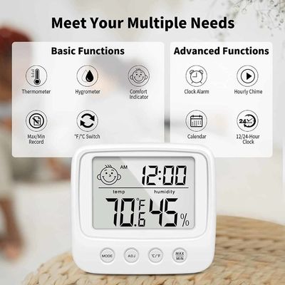 E0828S van de het Controlemechanisme10%rh-99%rh Vochtigheid van de lichten Digitale Thermometer de Metingswaaier