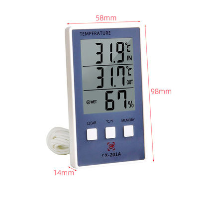 1.8F van de de Vochtigheidsmeter C/F LCD van de nauwkeurigheidstemperatuur van de de Vertoningssensor de SondeWeerstation