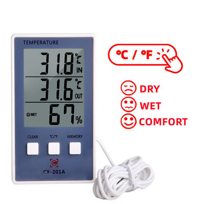 1.8F van de de Vochtigheidsmeter C/F LCD van de nauwkeurigheidstemperatuur van de de Vertoningssensor de SondeWeerstation