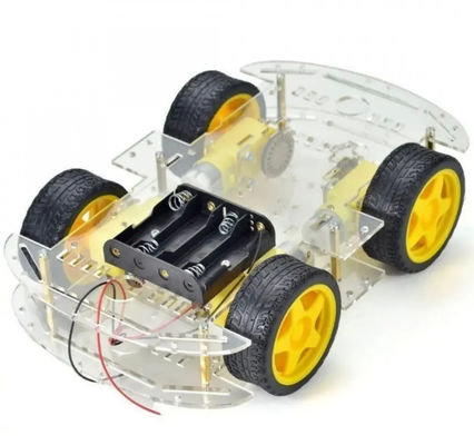 Langere versie 4WD Smart Robot Car Chassis Kit 4 Wheel Double Layer