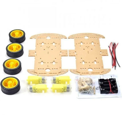 Langere versie 4WD Smart Robot Car Chassis Kit 4 Wheel Double Layer