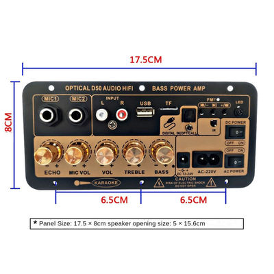 D50 100W Power Output Versterker Board met optische audio-invoer en instelbare hoge lage tonen Bluetooth AMP