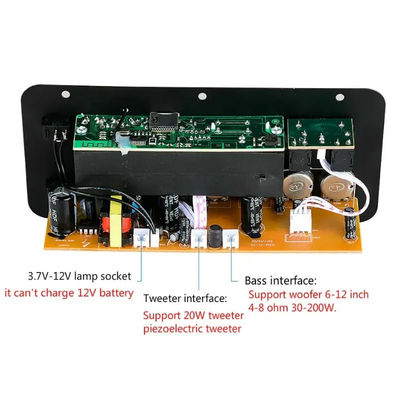D10 12V 24V Subwoofer Digitaal Versterker Board Draadloos Audio Stereo BT 5.0 Dual Microphone Karaoke Amp Speaker Acc