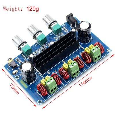 CA-3166B Bluetooth 5.0 Versterker Board 2*50W+100W 2.1 Channel TPA3116D2 met DC12~24V stroomtoevoer