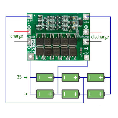 CA-3S-60A Li-ion Lithium Battery Charger Lipo Cell Module PCB BMS Beschermingsbord Voor Boormotor 12.6V Met Balans