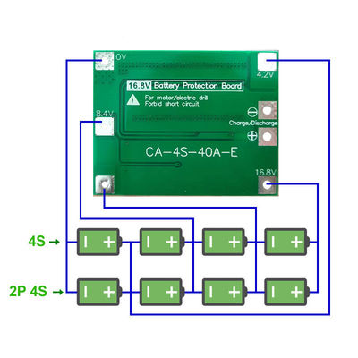 CA-4S-40A Li-ion batterij oplader Lipo cel module PCB BMS beschermingsbord voor boormotor 12.6V met evenwicht