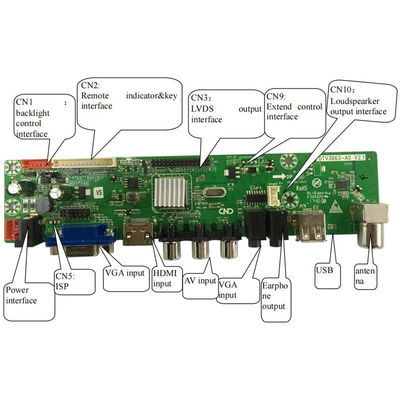 Digitaal analoog geïntegreerd universele LED-tv-hoofdbord DTV3663 met T2/T/C