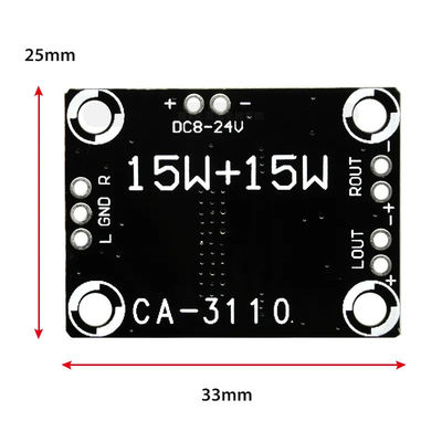 CA-3110 Digital Amplifier Board 2x15W Stereo Class D 8-24V DC met TPA3110 Chip
