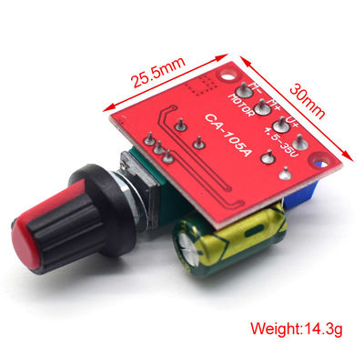 CA-105A Mini 5A DC-motorsnelheidsregelaarmodule Max. 90W 3V-35V