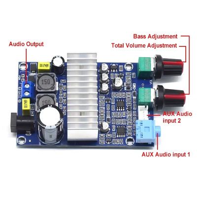 CA-3316A 100W Digitaal Versterkerbord met TPA3116 Chip voor Subwoofer 12-24V
