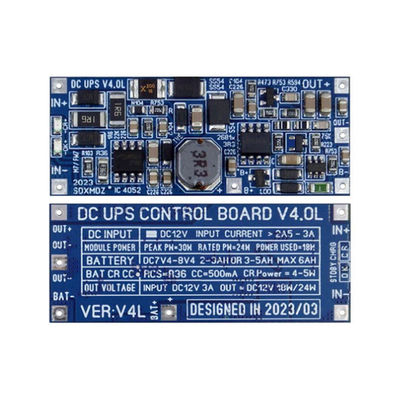 Versatile 24W DC UPS-stroomtoevoermodule voor netwerkapparaten ondersteunt 12V/15V-uitgang