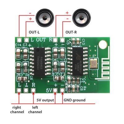Compacte 35 mm x 20 mm 5V Bluetooth 5.0 PAM8403 digitale audio-eindversterkerkaart