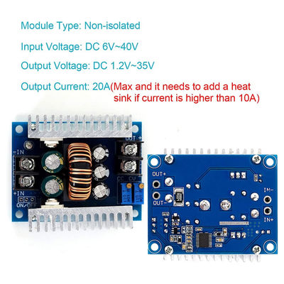 300W 20A DC-DC Buck Converter Step Down-module met stroombeperkend bereik van 0,2-20A