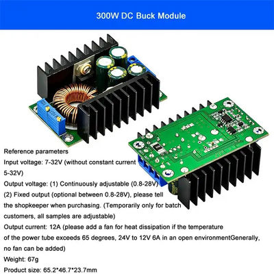 DC-DC 9A 300W Buck Converter 150W Boost Converter 5-40v naar 1.2-35v Power Module Step Down Converter