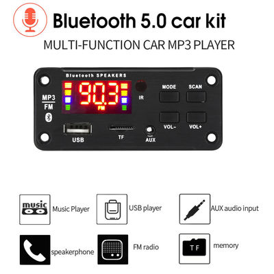 2*25W 50W Auto Audio USB TF FM Radio Bluetooth MP3 Versterker Module met 5.0 kanalen
