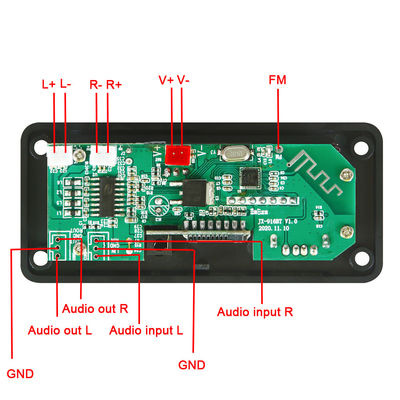 2*25W 50W Auto Audio USB TF FM Radio Bluetooth MP3 Versterker Module met 5.0 kanalen