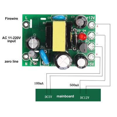 Standaard montage-type AC-DC 110-220V schakelmodule met 6W uitgangsvermogen