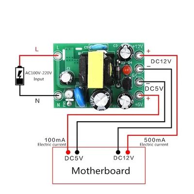 Standaard montage-type AC-DC 110-220V schakelmodule met 6W uitgangsvermogen