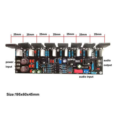 400W 2.0 Channels Power Amplifier Board met Toshiba Transistor voor audioverbetering