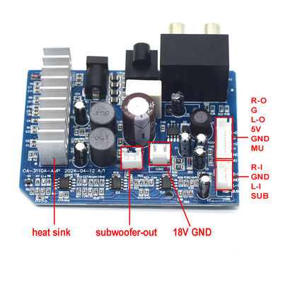 TPA3110 Digitale Subwoofer Versterker Board 8-24V 2*15W voor 2.0 Kanalen