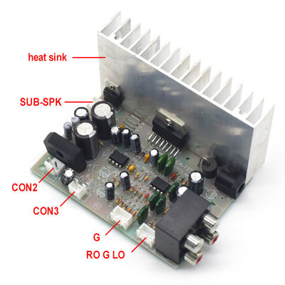 Professionele digitale subwooferversterkerkaart 2*38W AC/DC 12V met TDA7379