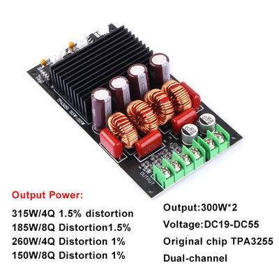 300W Dual Channel 2.0 Digital Amplifier Board voor HIFI-ontvangers en versterkingsmodules