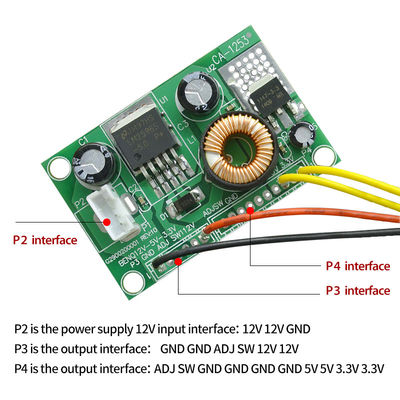 LCD-LED-TV-spanningsomrekeningsstroomvoorziening 12V tot 5V 3.3V DC-DC step-down power board