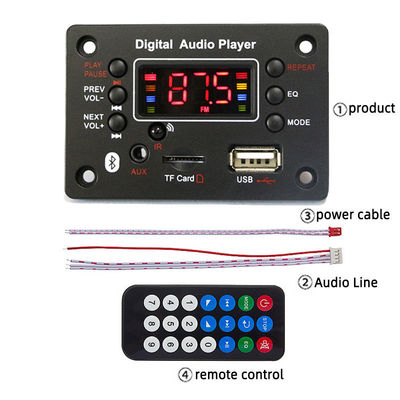 Bluetooth MP3-decoderbord met USB FM-radio Voice Recorder-functie Ondersteunt WAV-gebruik en scherm