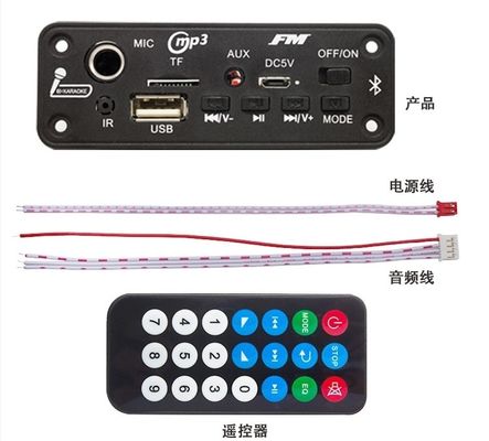 2X3W BT 5.0 Card Style Decoder Board voor Audio FM Radio E-Book Lezen en Scherm Makkelijk