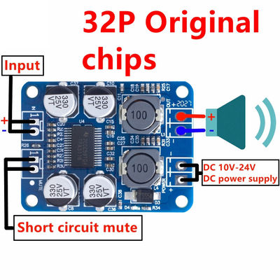 Tpa3118 1X60W 12-24V PBTL Mono Class D Digital Power Amplifier Board voor audiomodule